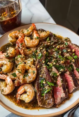 Garlic Butter Ribeye Steak And Shrimp