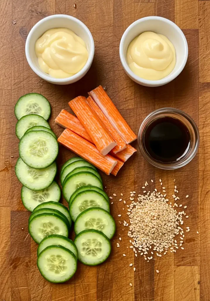 california roll cucumber salad ingredients